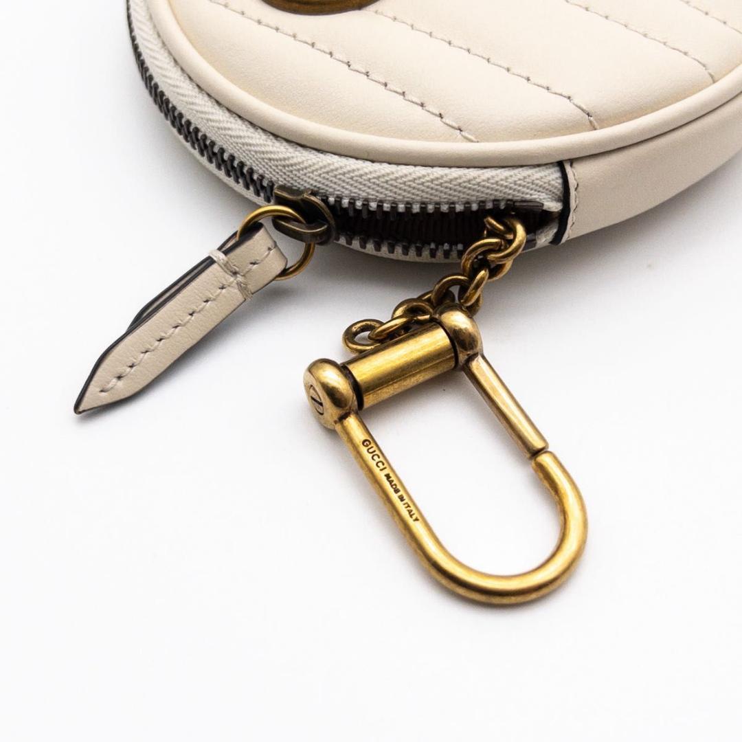 【SALE】GUCCI GGマーモント　キルティング　ケース　小銭入れ　白