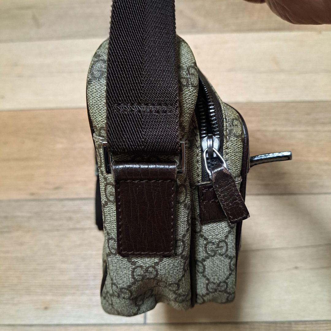 グッチ ショルダーバッグ GGスプリーム ロゴ型押し PVC レザー