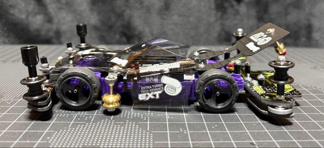 ミニ四駆 紫色 パープル　MSフレキ　完成品