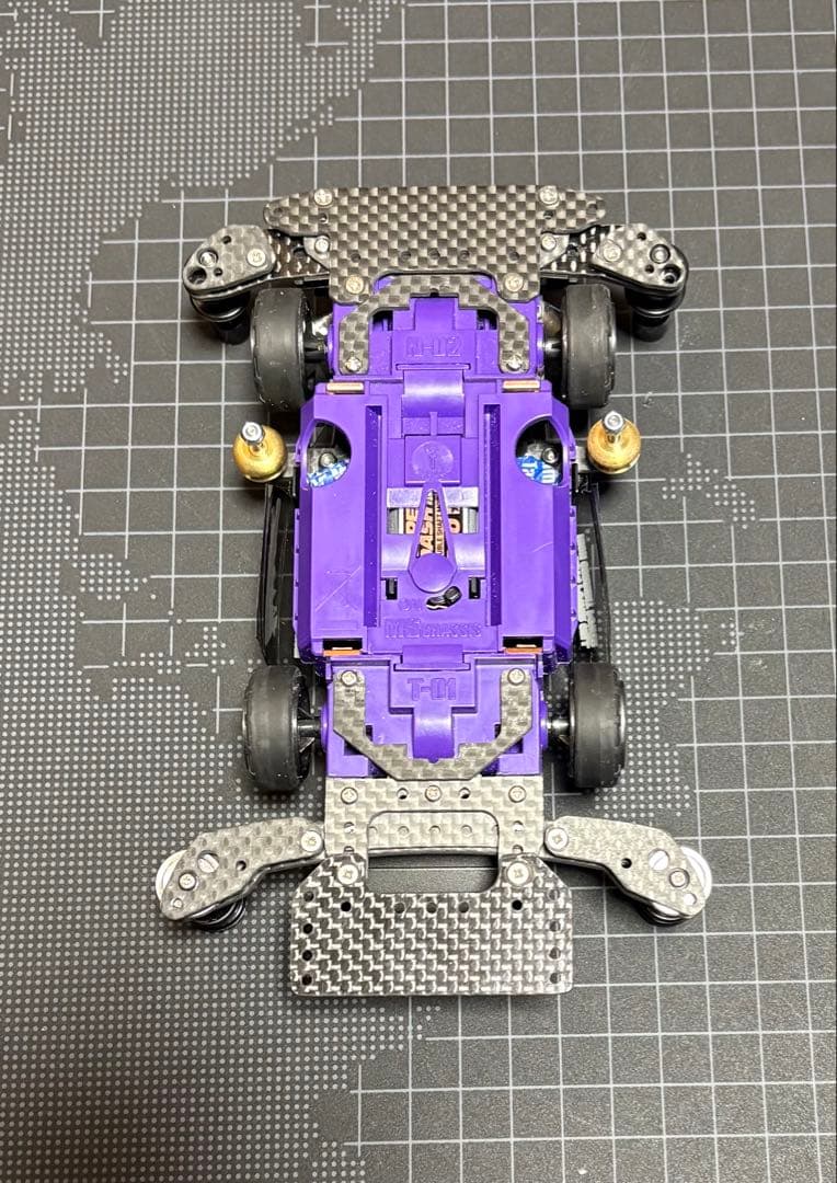 ミニ四駆 紫色 パープル　MSフレキ　完成品