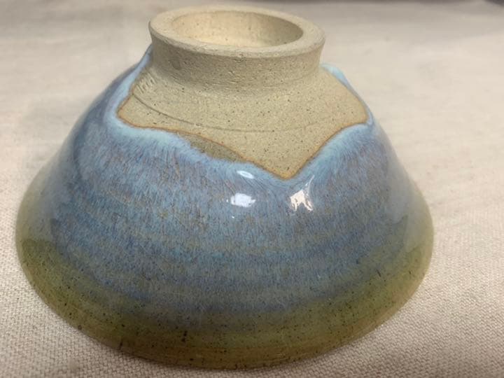 抹茶碗　平茶碗　青釉　貫入あり　茶道具