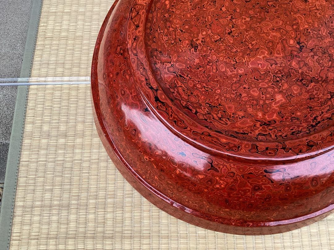 会津塗 こね鉢　研ぎ出し　高級品　そば打ち道具　売り切り　(検) 津軽塗　若狭塗