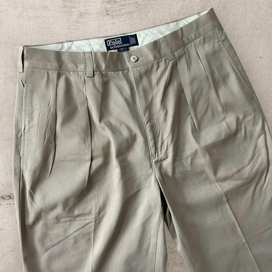 PolobyRalphLaurenANDREW90sポロチノライトベージュW36