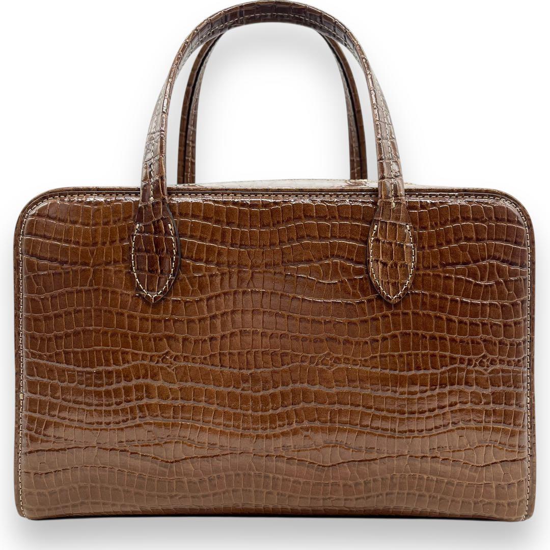 未使用■TOUT Y EST クロコ型押し SAC LOQUET SMALL