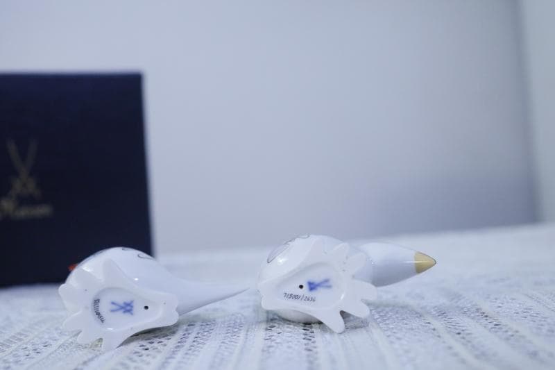 ◆Meissen マイセン コミックバード2体セット フィギュリン 置物 陶器