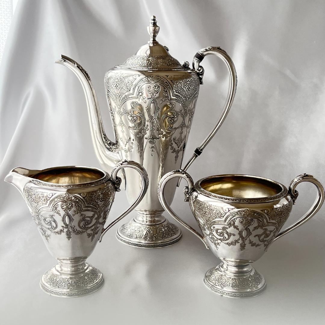 【Wilcox】 コーヒーセット 3点【シルバープレート】