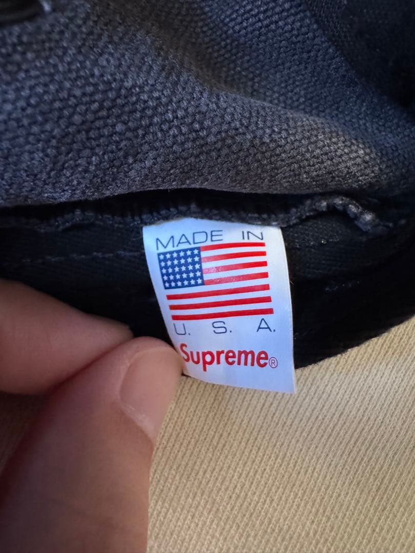 Supreme Washed Canvas Camp Cap ブラック 19aw