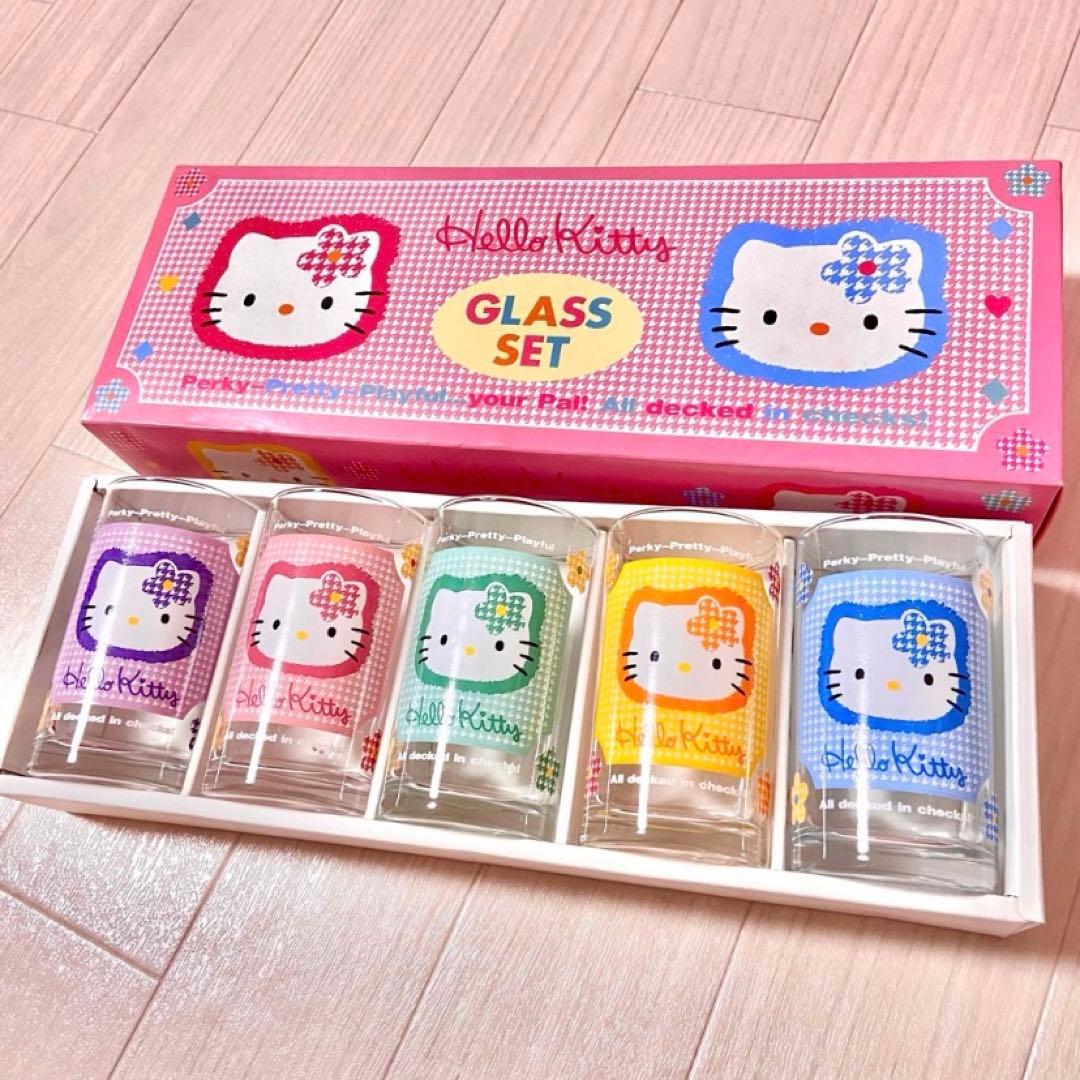 レア！当時物 サンリオ キティ カオハナ まとめ売り 千鳥柄 平成レトロ 旧ロゴ