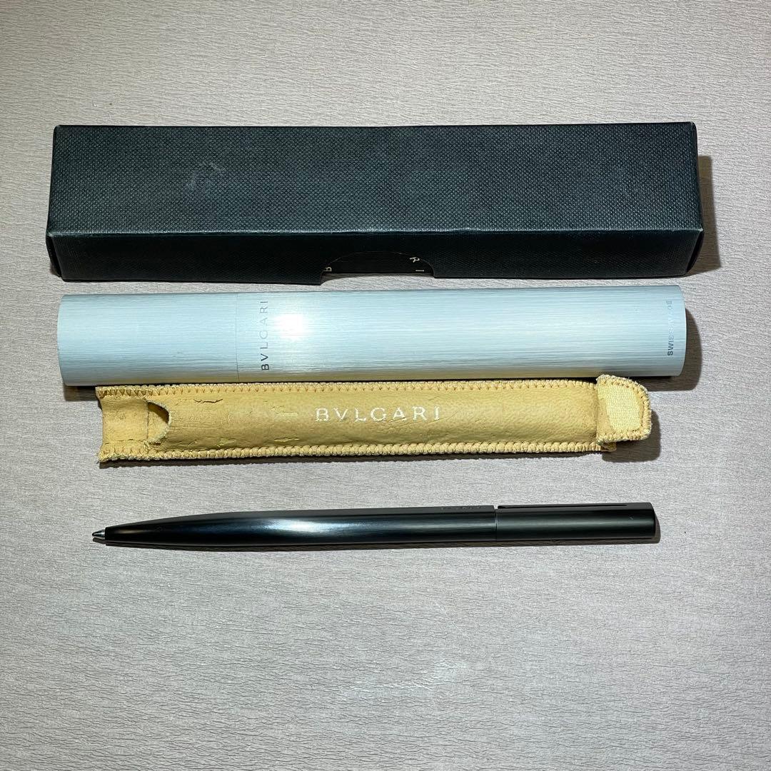 ブルガリ　ボールペン　ブラック　BVLGARI