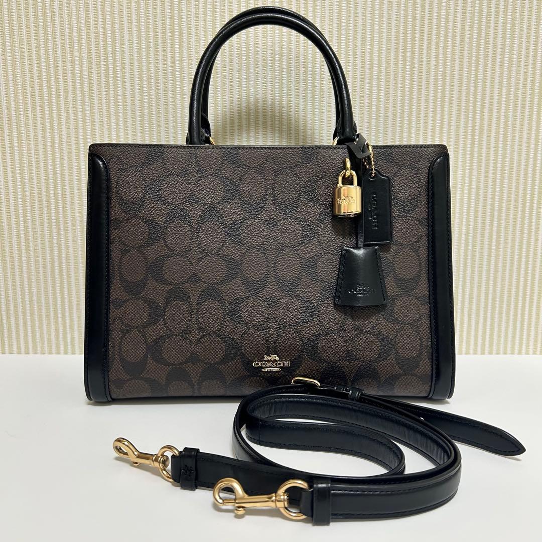 COACH シグネチャー 2WAY ハンドバッグ