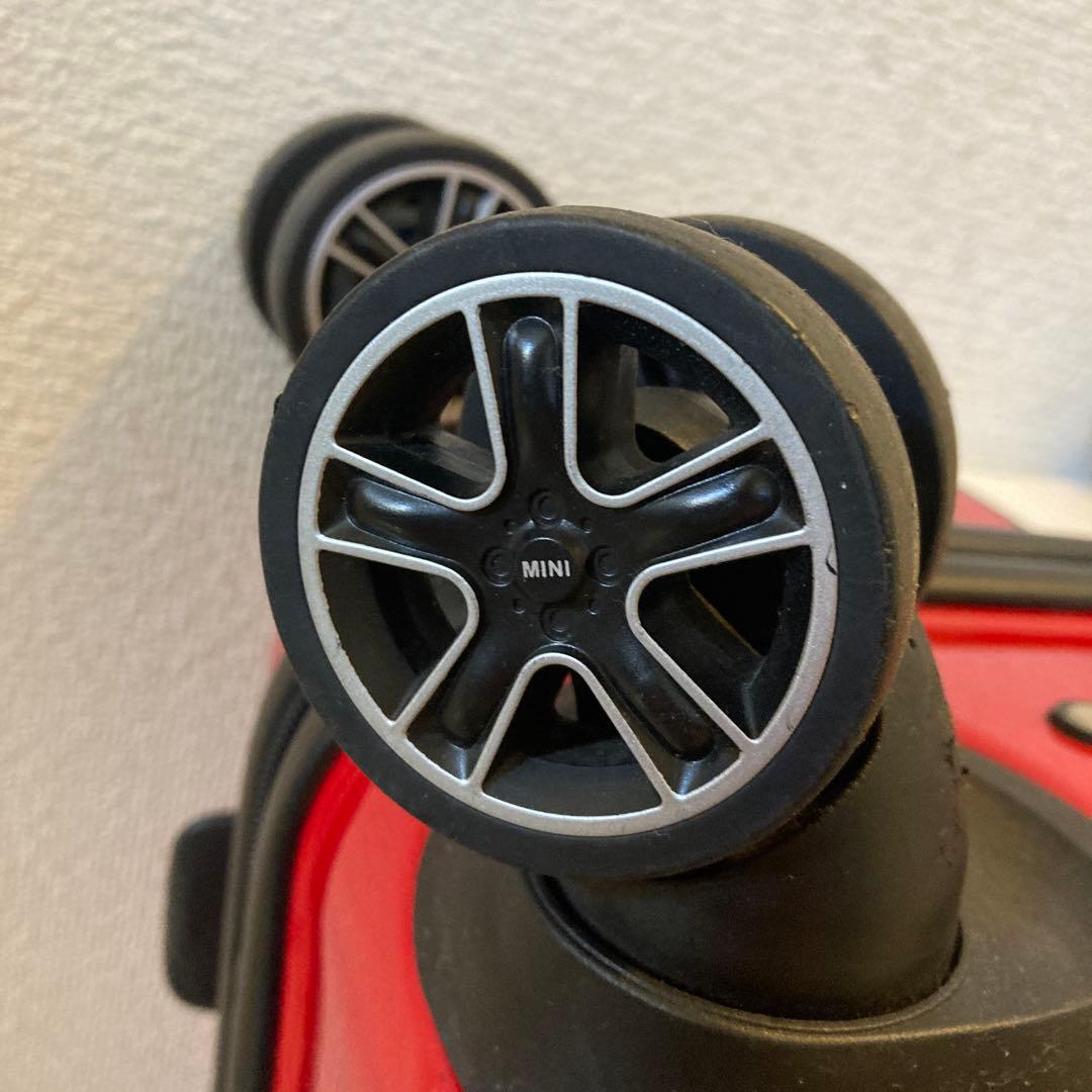 MINI ストライプ キャリーケース カバー付き レッド 赤