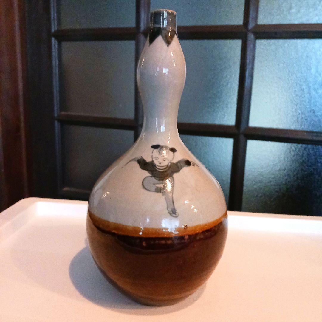 古伊万里　唐子掛分徳利