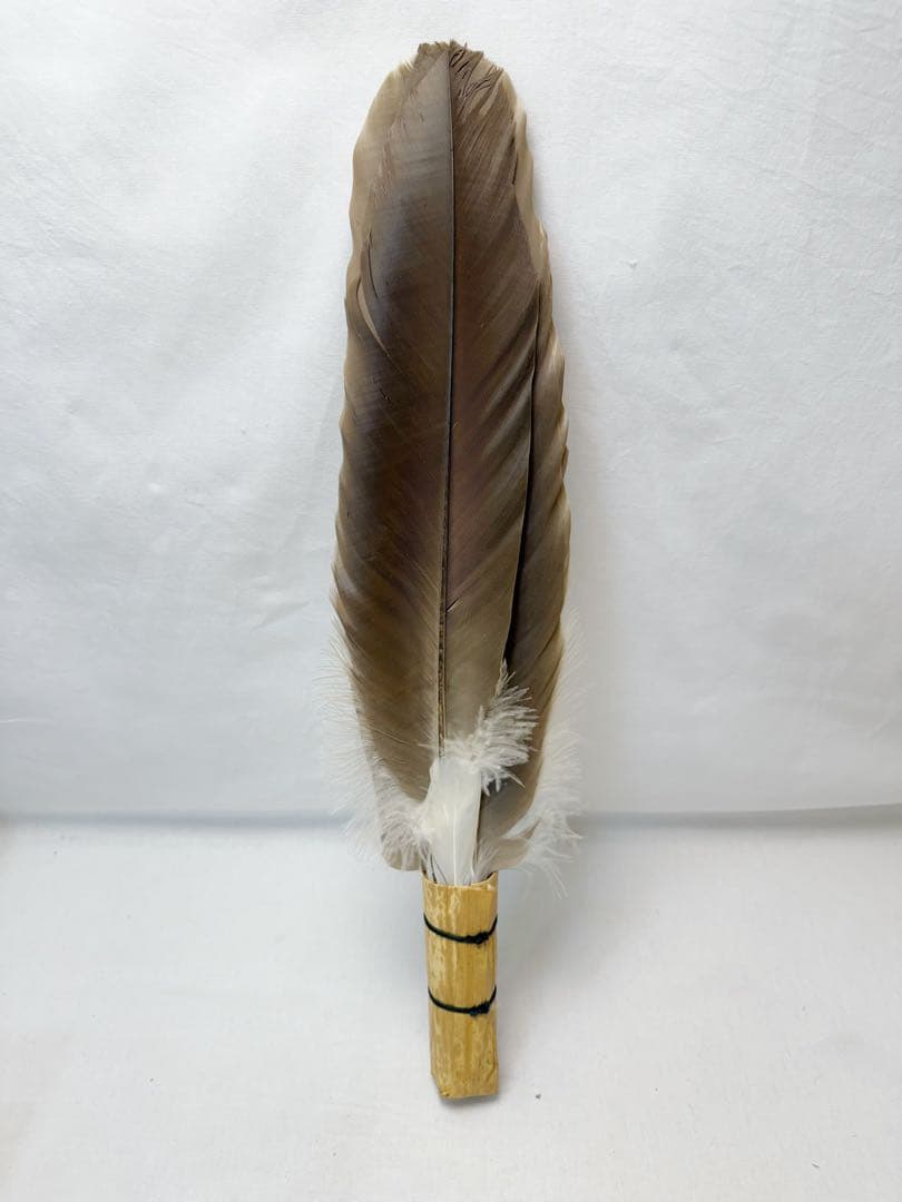 ほぼ未使用 茶道具 特大 羽箒 座箒 長約52㎝ 炭手前 紙箱