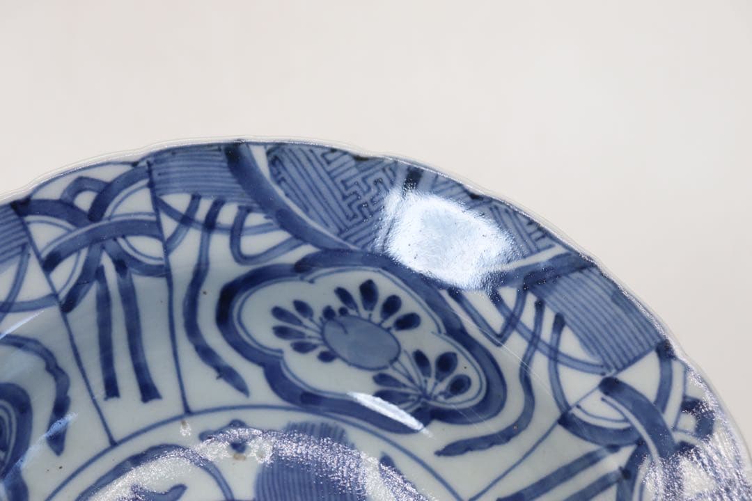 中国　明時代　南京染付鉢　共箱　送料込み1223