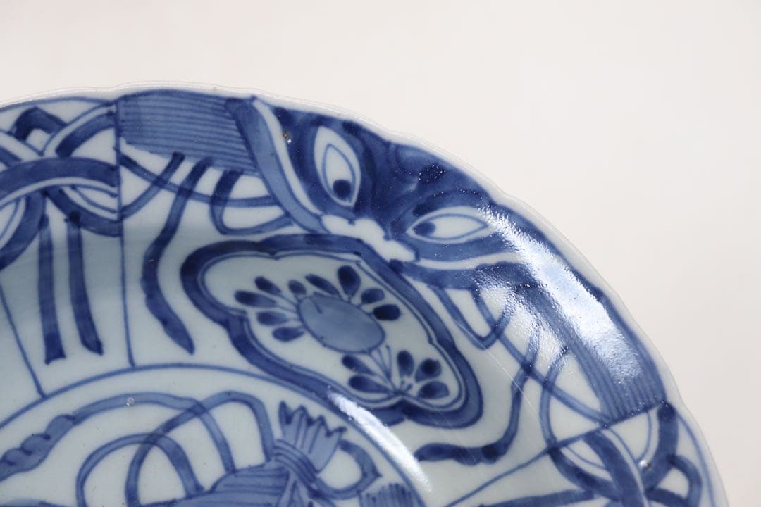 中国　明時代　南京染付鉢　共箱　送料込み1223