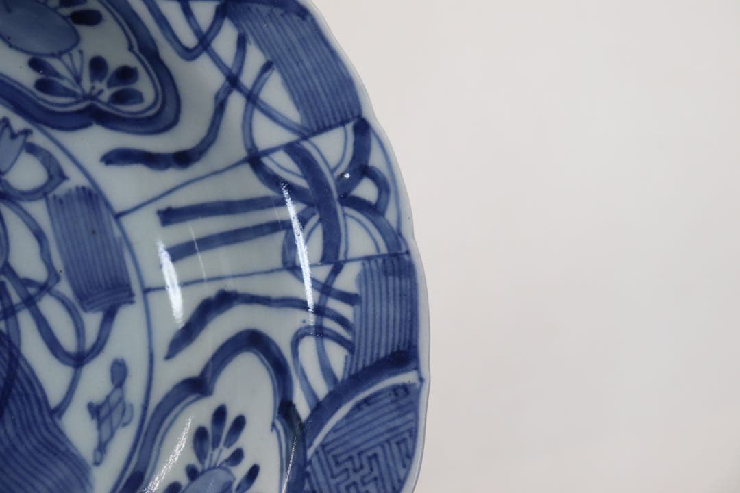 中国　明時代　南京染付鉢　共箱　送料込み1223