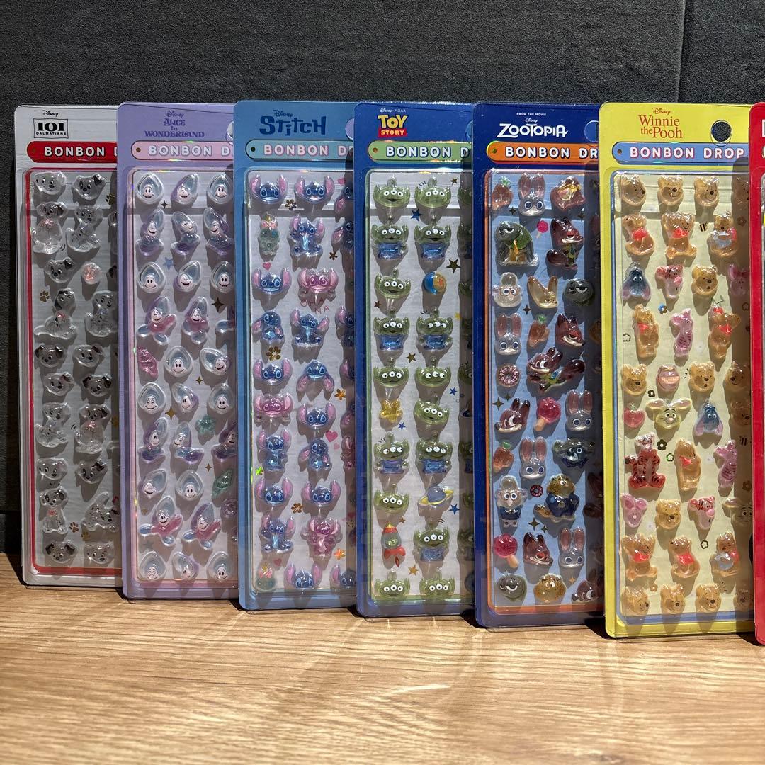 全【20種】ボンボンドロップシールminiサンリオディズニースヌーピー