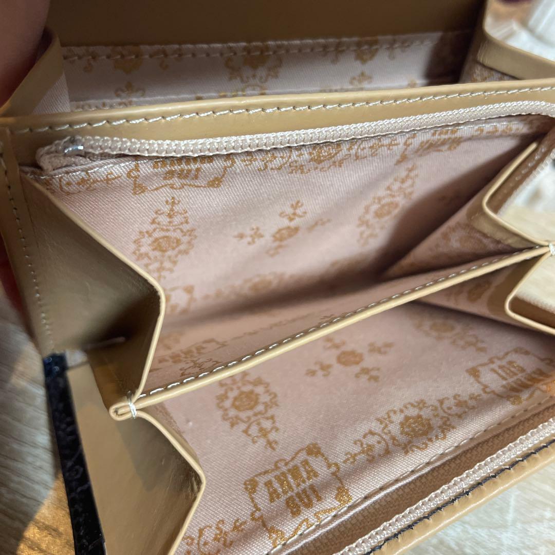 ANNA SUI 二つ折り財布 ルーミー ネイビー ブルー