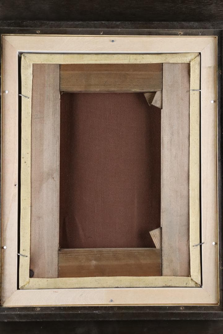 真作保証 19世紀古画 J.W. Chapman 「婦人像」油彩4号 1888年