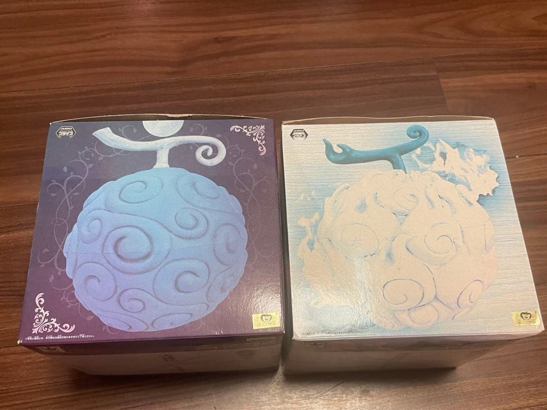 ワンピースフィギュア。ゴムゴムの実・メラメラの実15周年記念お中元タイプ