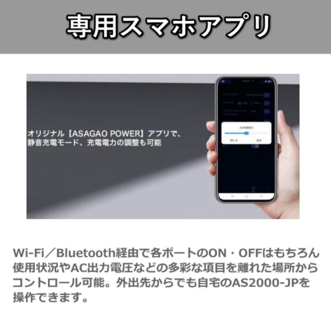 リン酸鉄リチウムイオン電池 AS2000-JP ポータブル電源 本体 高出力