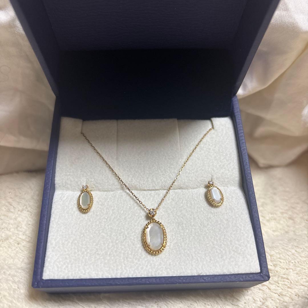 ヴァンドーム青山 ネックレス ピアス K18 シェル