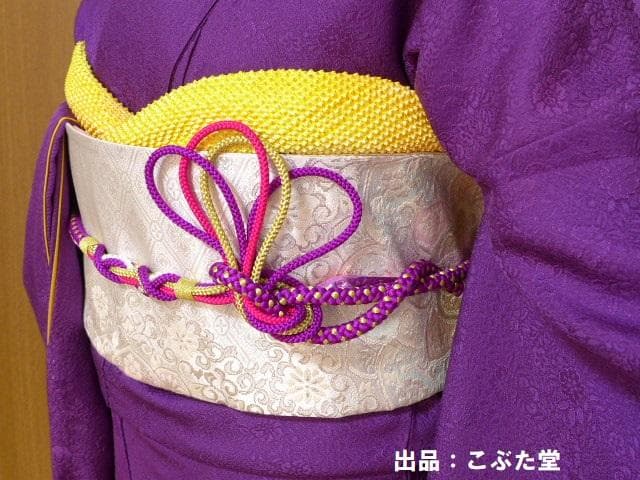 特選レア！辻が花地文 一つ紋無地 振袖 紫★６点フルセット 正絹★159/66