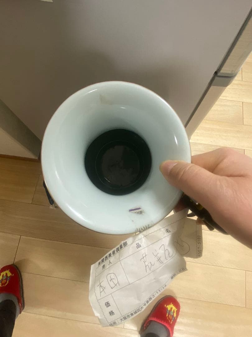 中国　景徳鎮製　雅玩珍蔵　三國誌---三顧の礼花瓶