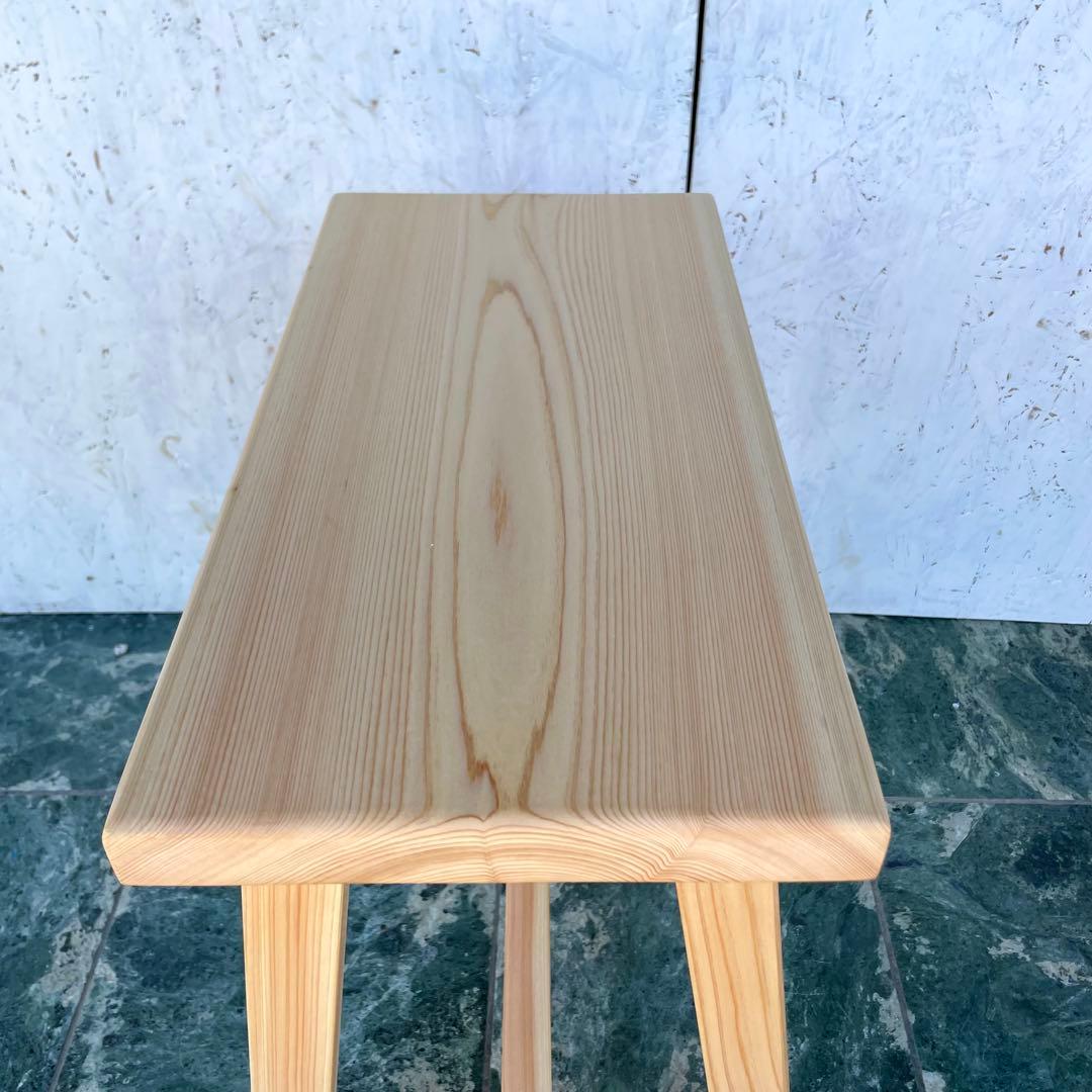 kaou　国産ひのき　丸椅子　木製スツール　ベンチ　2脚