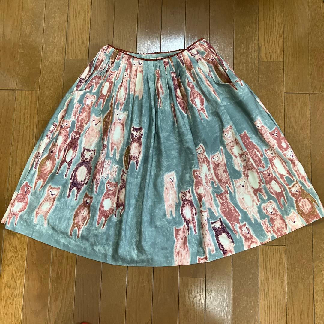 ミナペルホネン サイズ 36 alive シルク コットン スカート