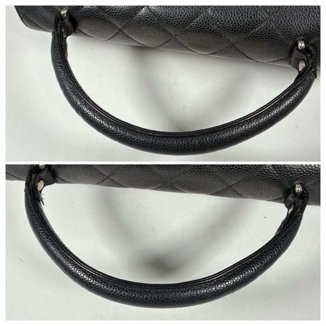 鑑定料無料✨シャネル　CHANEL キャビアスキン　トップハンドル　ターンロック