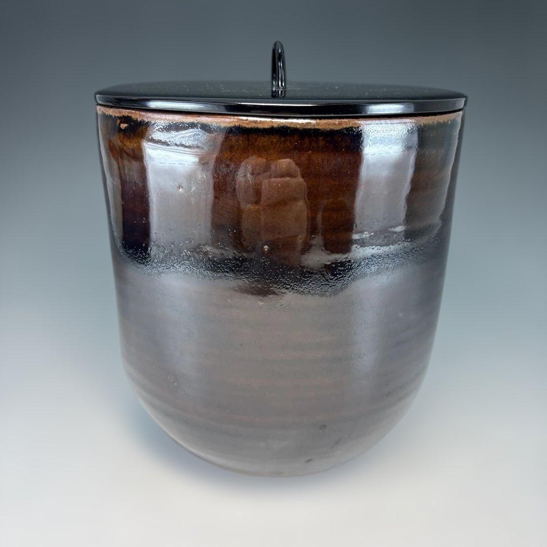 【中古品】鬼丸雪山造　高取水指（共箱）