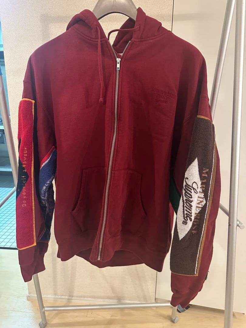 supremeMARTINE ROSE バーガンディ パーカー