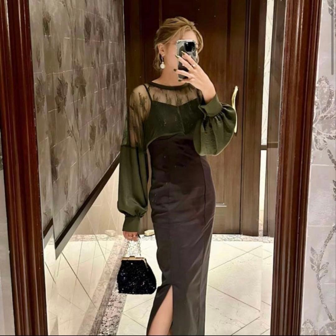 Ezick Lady set レーストップドレス オケージョン 同窓会 ボレロ