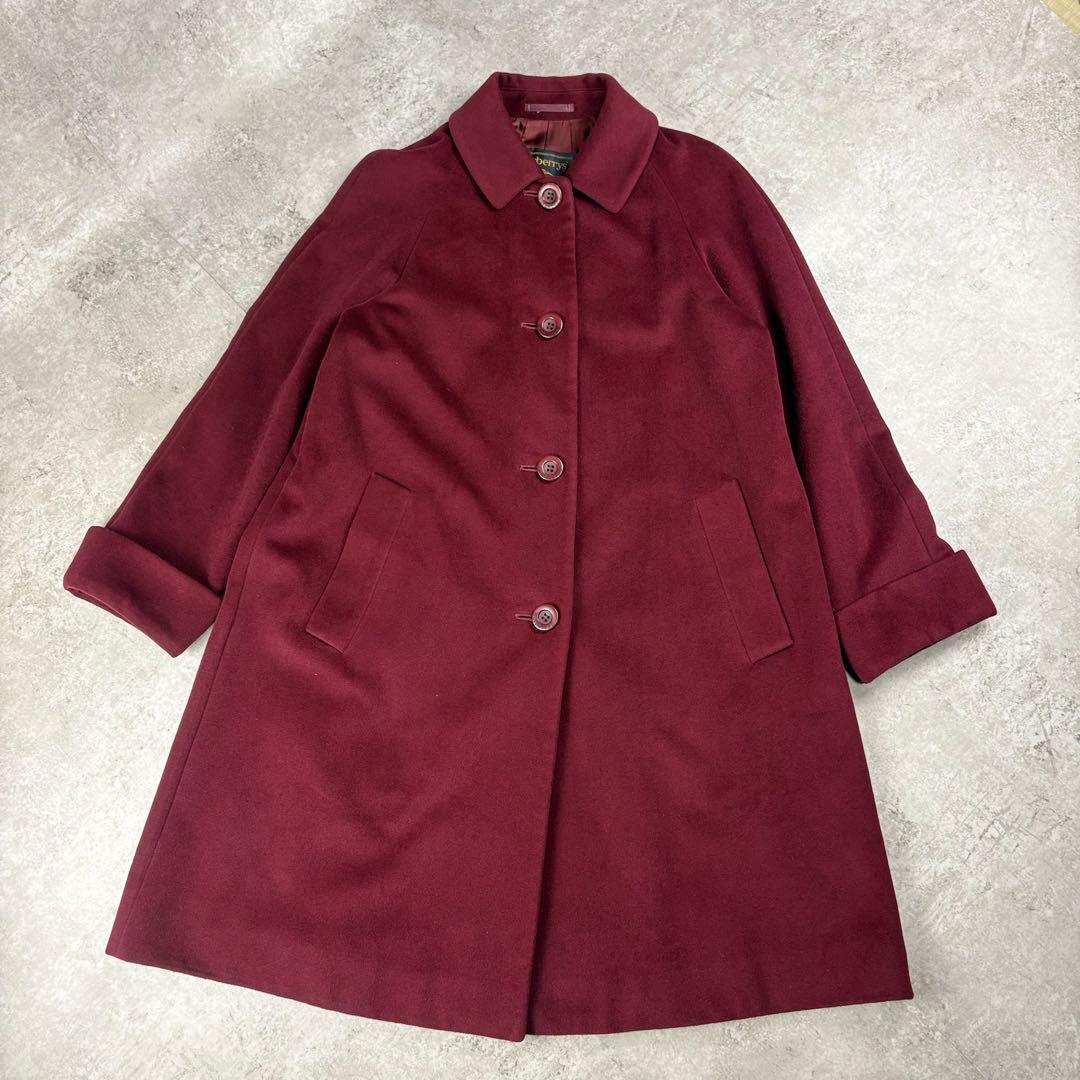 美品　バーバリー　BURBERRY アンゴラ　バルカラー　Aライン　コート　7