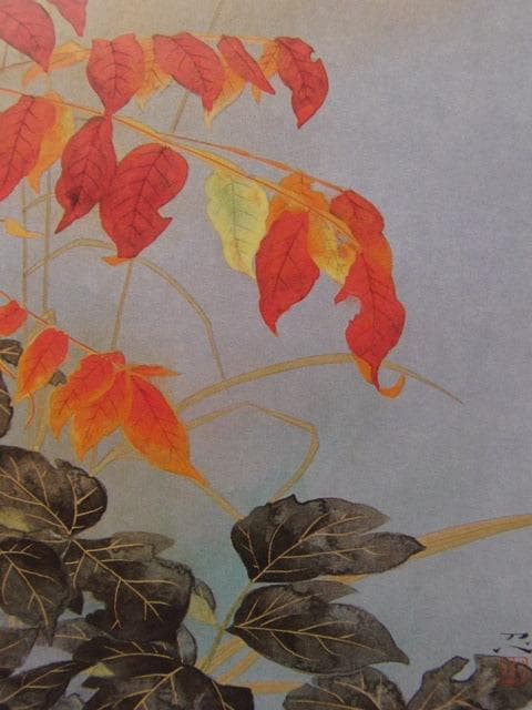 霜鳥忍、【秋彩】、希少な額装用画集より、新品額装付、状態良好