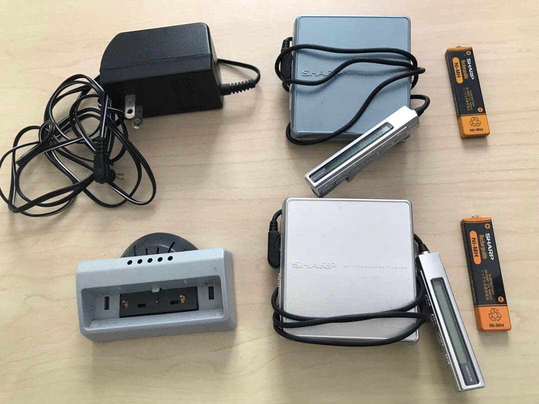 【アダプタのみ動作確認済】SHARP MDプレーヤー ×2