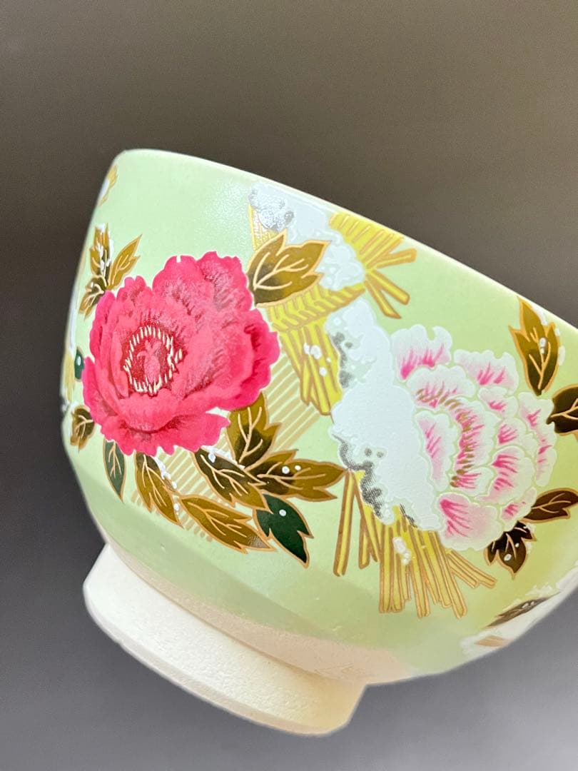 E675 源平 茶碗 御所の花 茶道具 抹茶茶碗 茶器