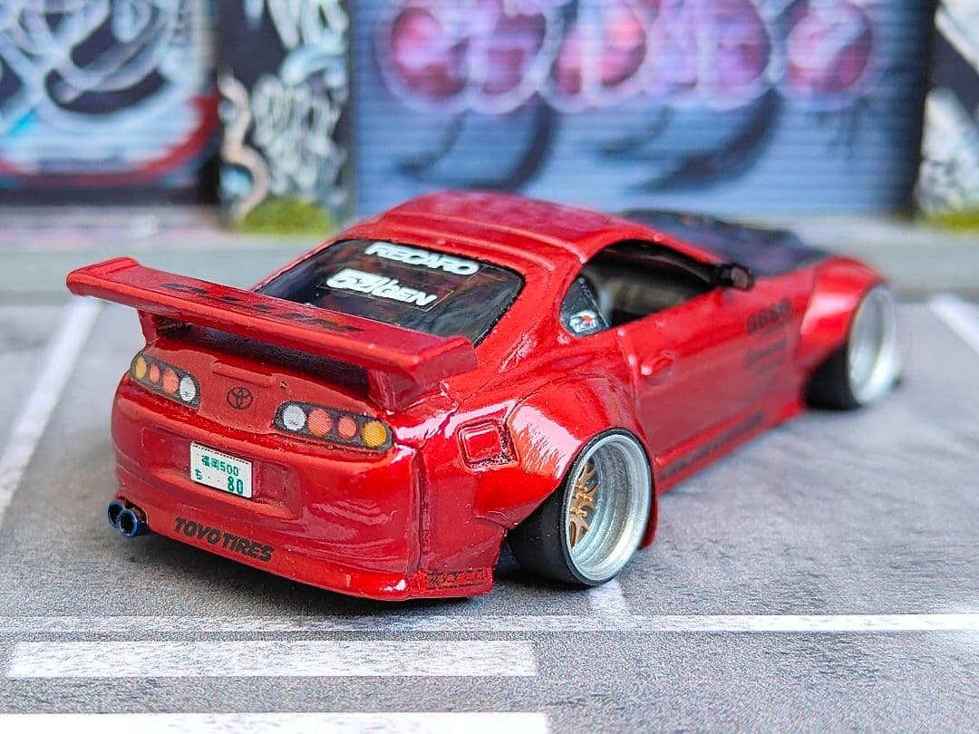 ホットウィールカスタム トヨタ 80スープラ ロケバニ ☆深リム☆トミカ改造