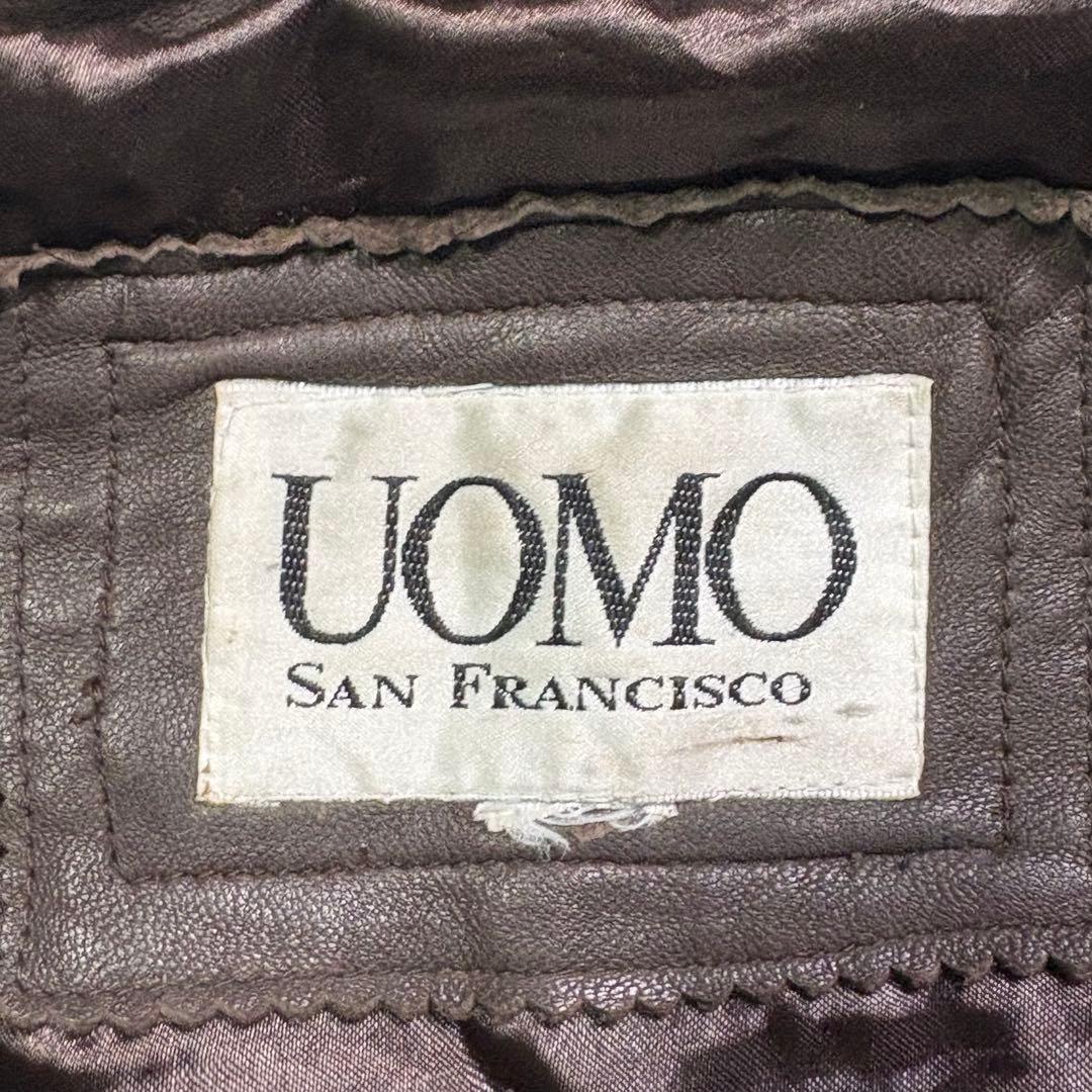 90's✨レザージャケット　A-2 本革オールレザー　茶色　ショート丈　短丈　L