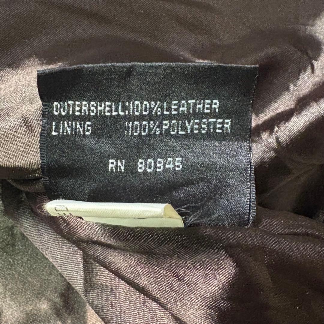 90's✨レザージャケット　A-2 本革オールレザー　茶色　ショート丈　短丈　L