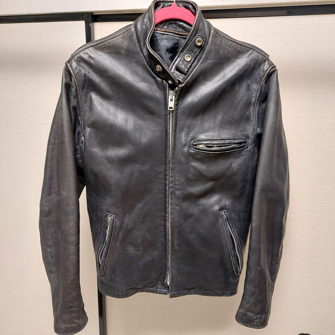 ゴールデンサイズSchott141カウハイドシングルライダース