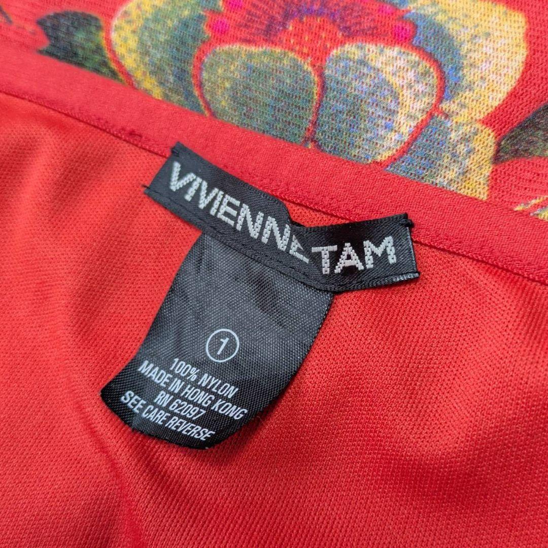 Vivienne Tam 膝丈 タイトスカート【Ｍ】 花柄 メッシュパワーネット