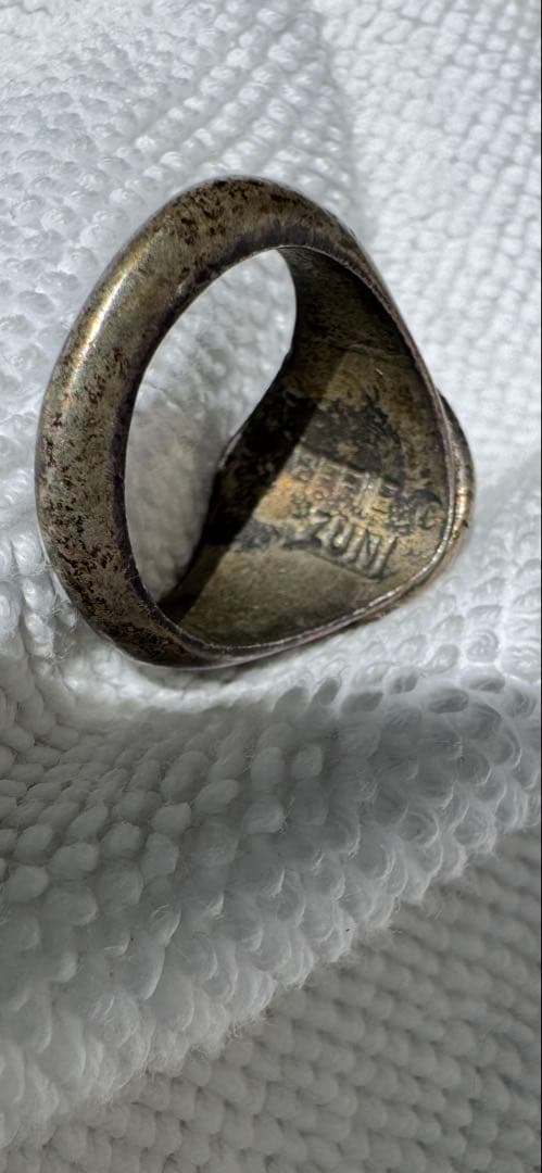 ヴィンテージシルバーリング　ズニ族　エフィカラバサ