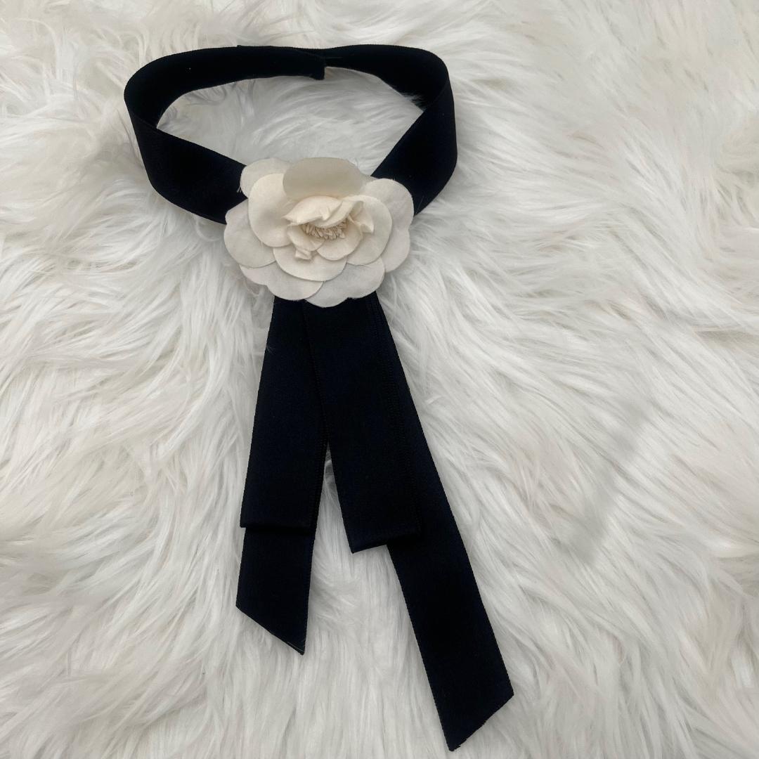 ２点セット✨CHANEL シャネル　カメリア コサージュ　ブローチ　リボン