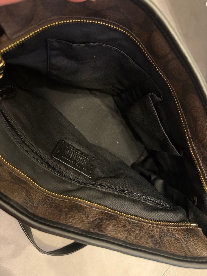 COACH コーチ　トートバッグ　シグネチャー　ブラウン