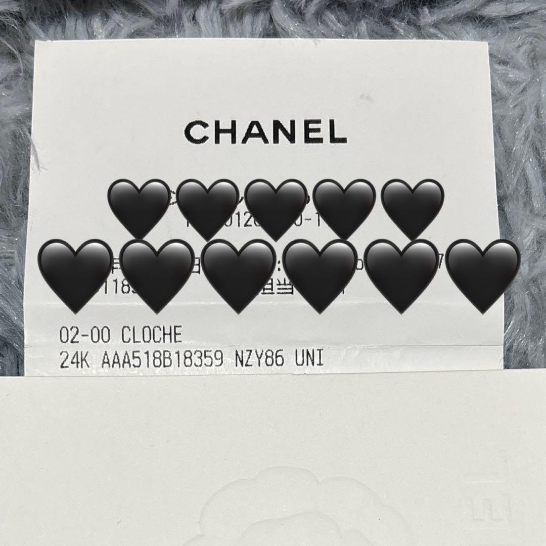 シャネル　ニット帽　ビーニー　24K ブラック　黒　美品　カシミヤ