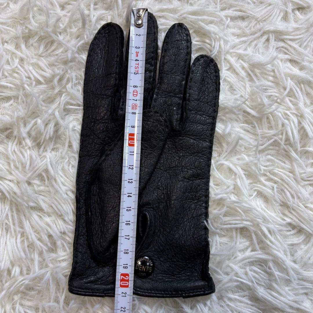 Kuro✨DENTS デンツ ペッカリーレザー　グローブ 革手袋 英国製