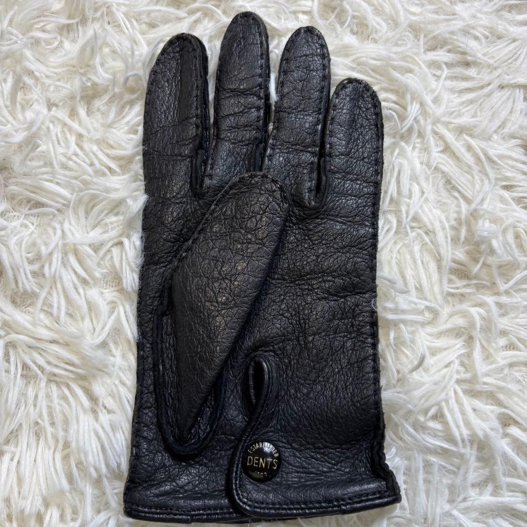 Kuro✨DENTS デンツ ペッカリーレザー　グローブ 革手袋 英国製