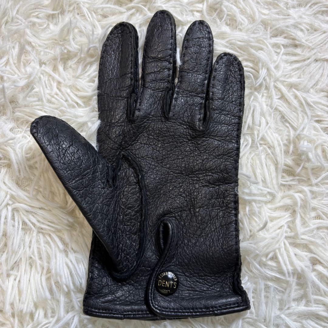 Kuro✨DENTS デンツ ペッカリーレザー　グローブ 革手袋 英国製